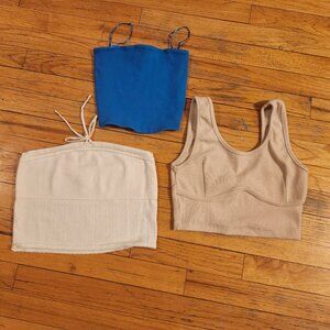 3 Lot crop Tops  Signature 8, Zara, L.A. Hearts